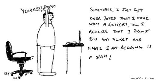 Lottery Spam, Win a Lottery Grand Prize fraud, spam, unsolicited emails