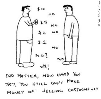 Making Money of Cartoons,Selling Art,