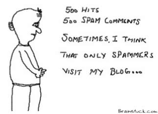 Spammers visit the blog,Spam Comments,Hits