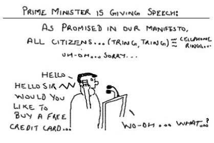 Would tou like to buy a Credit card, Prime Ministers Speech,Telemarketing cartoons,National Do not call registery