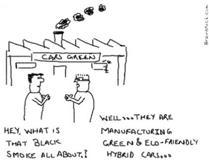 Green Pollution,Manufacturing Hybrid Eco-Friendly cars is also causing pollution
