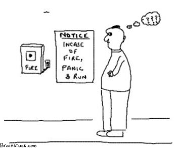 panic-and-run In case of Fire Panic and run,insane cartoon,cartoons