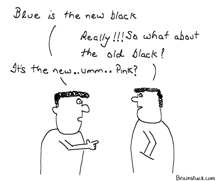 Old Black is also the name of Neil Young's electric guitar, it is also a mountain in the Great Smoky Mountain range Blue is the new pink that is the new black, where the fuck is black that was black