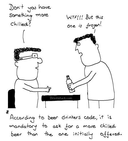 Chilled Beer, Child Beer (India) , Insane Cartoon, Bars and Pubs, Coldest Beer, 