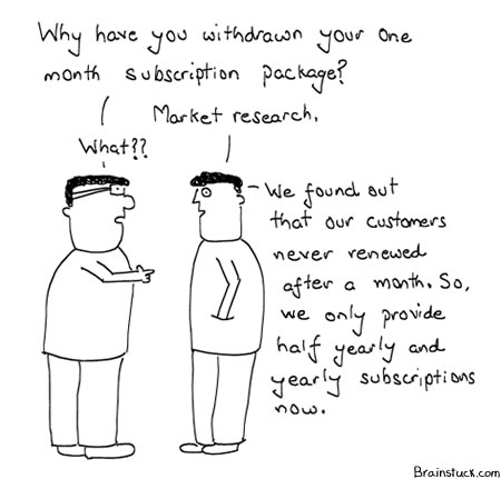 Upcoming Feature: Auto-Debit and Auto-Renewal Market Research, Scewing up the Customer Part III, Seventymm & BigFlix, Cartoon, Subscription Packages