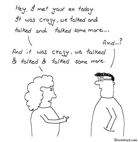 Moral: No one gives a fuck about you. Ex-Girlfriend, GF, How to make your ex jealous ? , Conversations, People, Comics