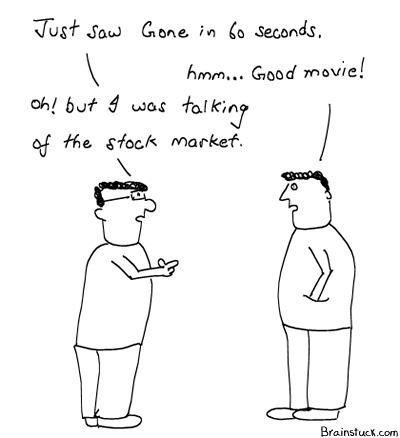 and came back in 3 years... Stock Market, Market Crash, The Movie, Gone in 60 seconds, Investments, Money, Losses, Bubble Burst, Economy, Finance, Recession